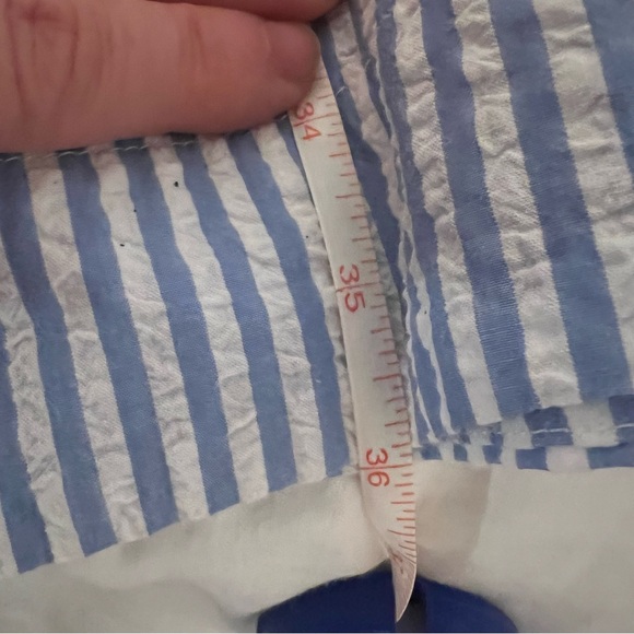 Lake Alice Nightgown in Blue Seersucker - Picture 6 of 8